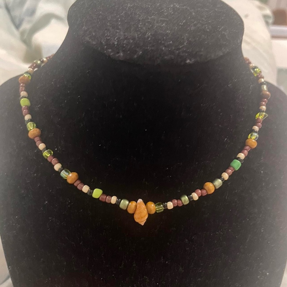 Colorful Beaded Necklace with Earthy Tones